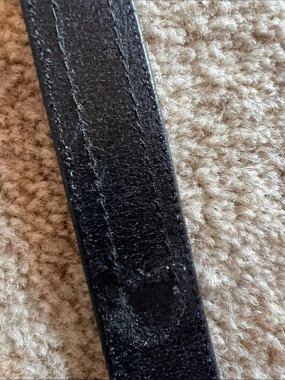 GAP Beaded multi color, western,Black Genuine Leather Belt with Embossed Logo